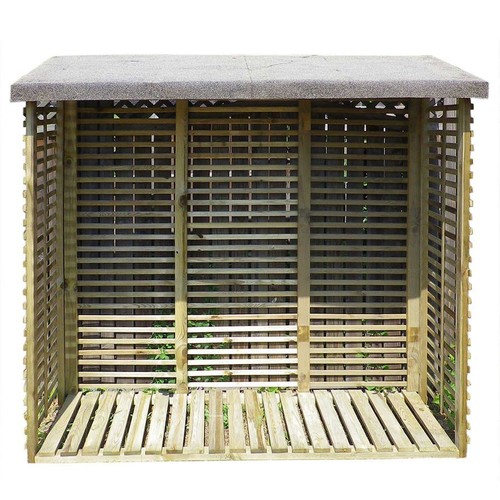 Kaminholzregal mit - 1,8m³,